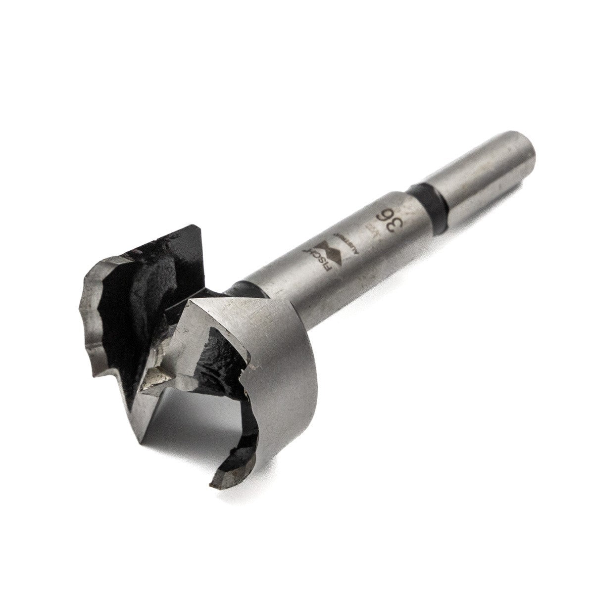 Fisch Wave Cutter Forstner Bits in action, showcasing wavey peripheral cutting-edge for high performance and longevity