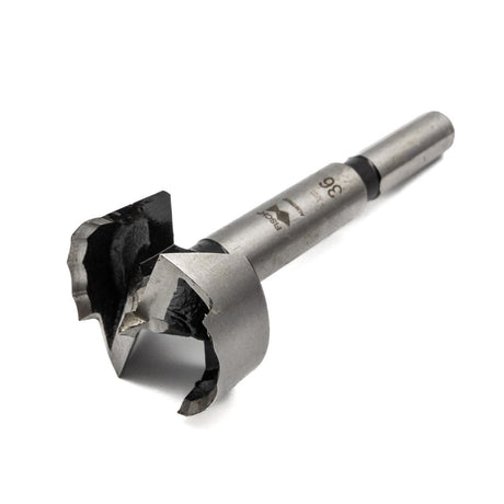 Fisch Wave Cutter Forstner Bits in action, showcasing wavey peripheral cutting-edge for high performance and longevity