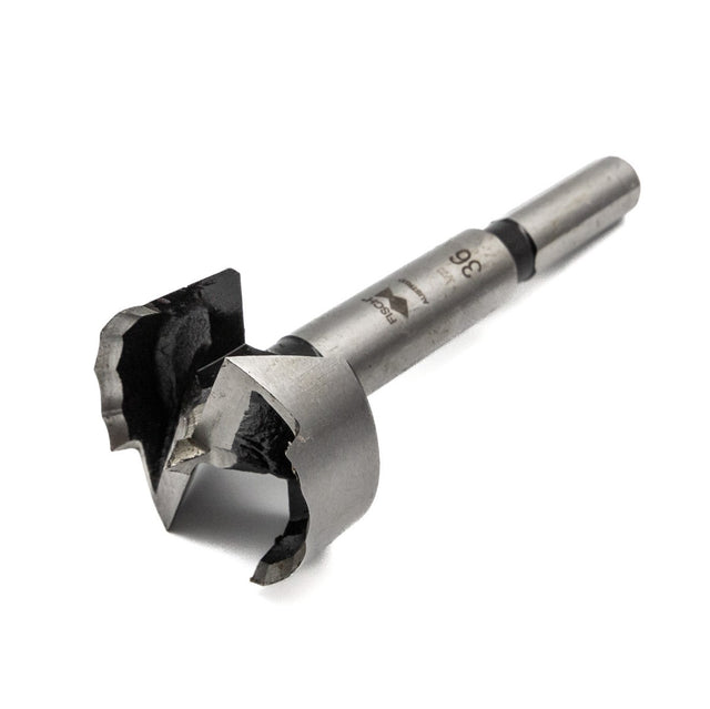 Fisch Wave Cutter Forstner Bits in action, showcasing wavey peripheral cutting-edge for high performance and longevity