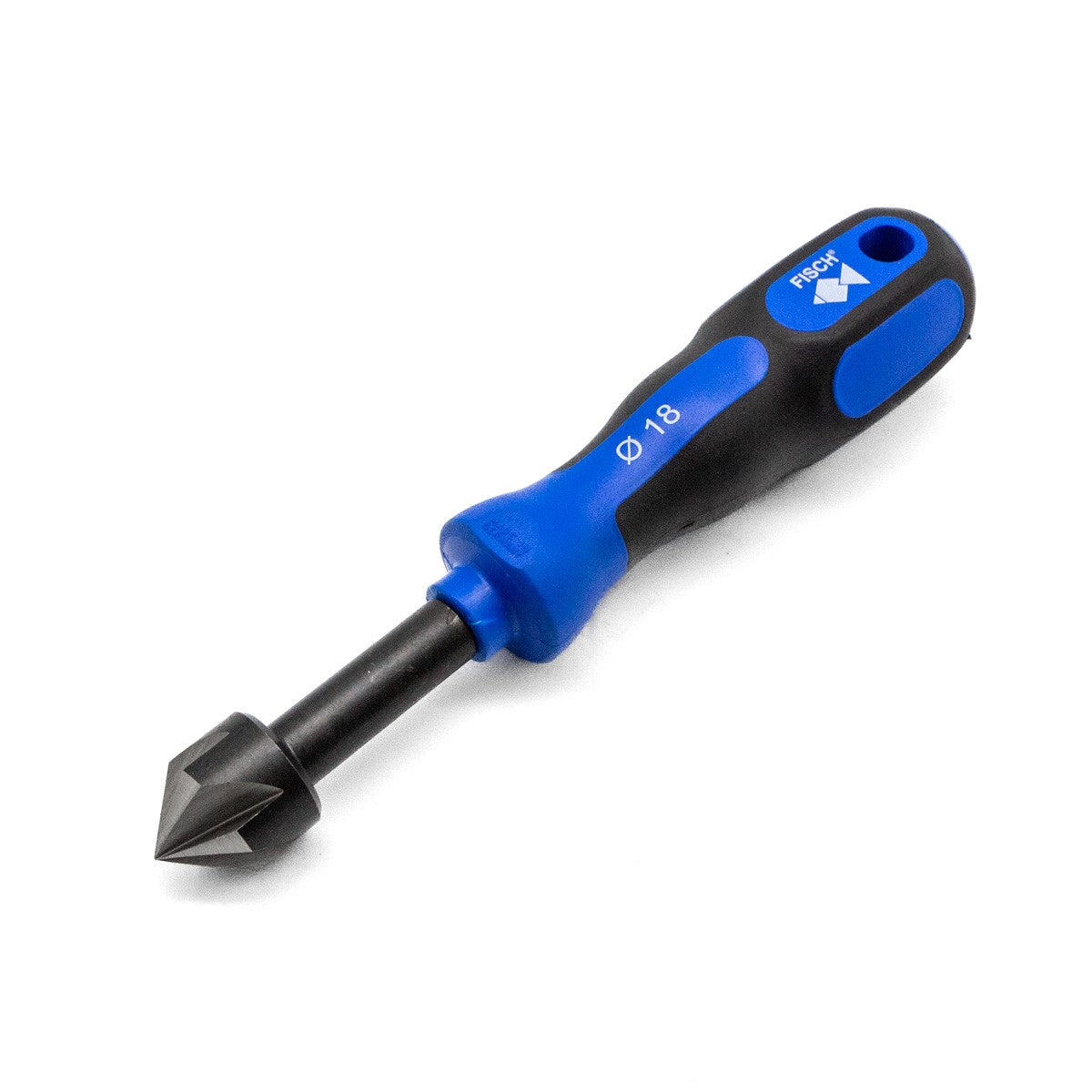 Fisch Handheld Countersink Tool angled view with hardened steel construction