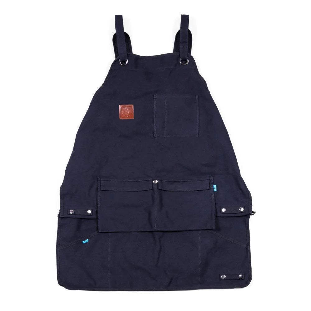 RZMask 3-in-1 Woodworkers Apron shown with magnetised pocket in action