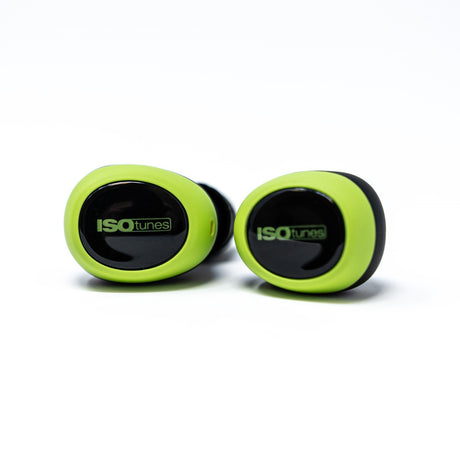 ISOtunes FREE 2.0 Wireless Bluetooth Earbuds in Safety Green for woodworkers