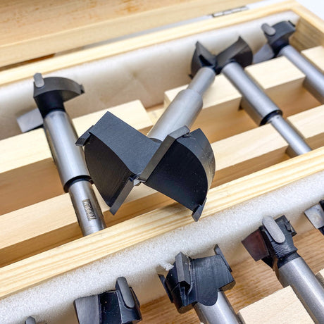 Torquata Boring Bits Tungsten Carbide Set of 15 Forstner Bits in action on Australian hardwoods