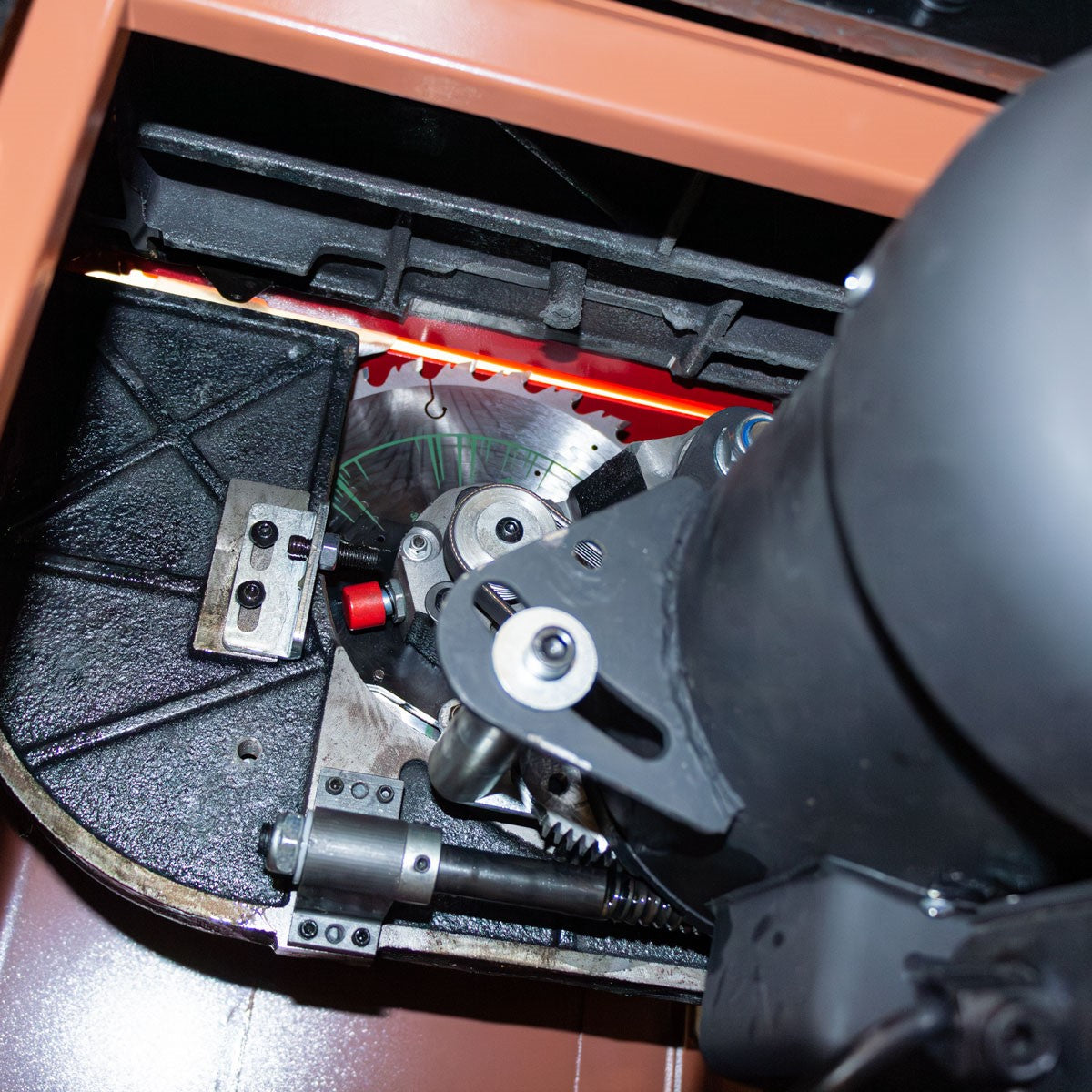 Sherwood 10in Hybrid Cabinet Table Saw in workshop setting