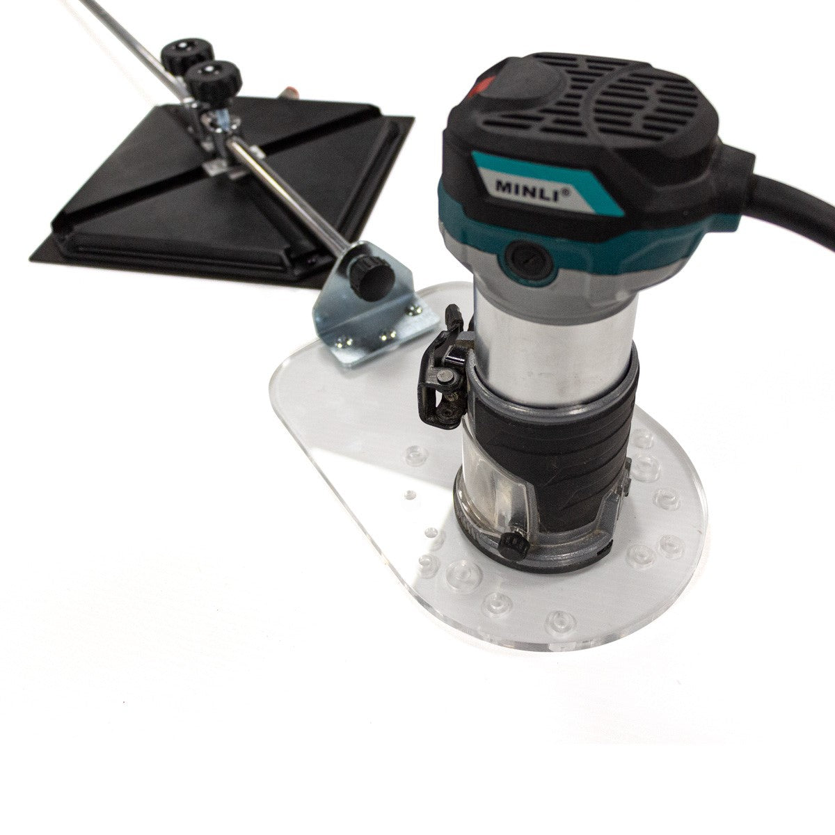 Precision curve-cutting jig for plunge routers, enabling flawless ellipses and circles with unmatched accuracy