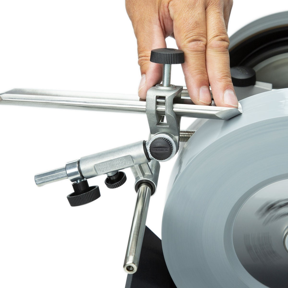 Tormek Wetstone Grinder Gouge and Turning Tool Jig in action, producing razor-sharp edges efficiently