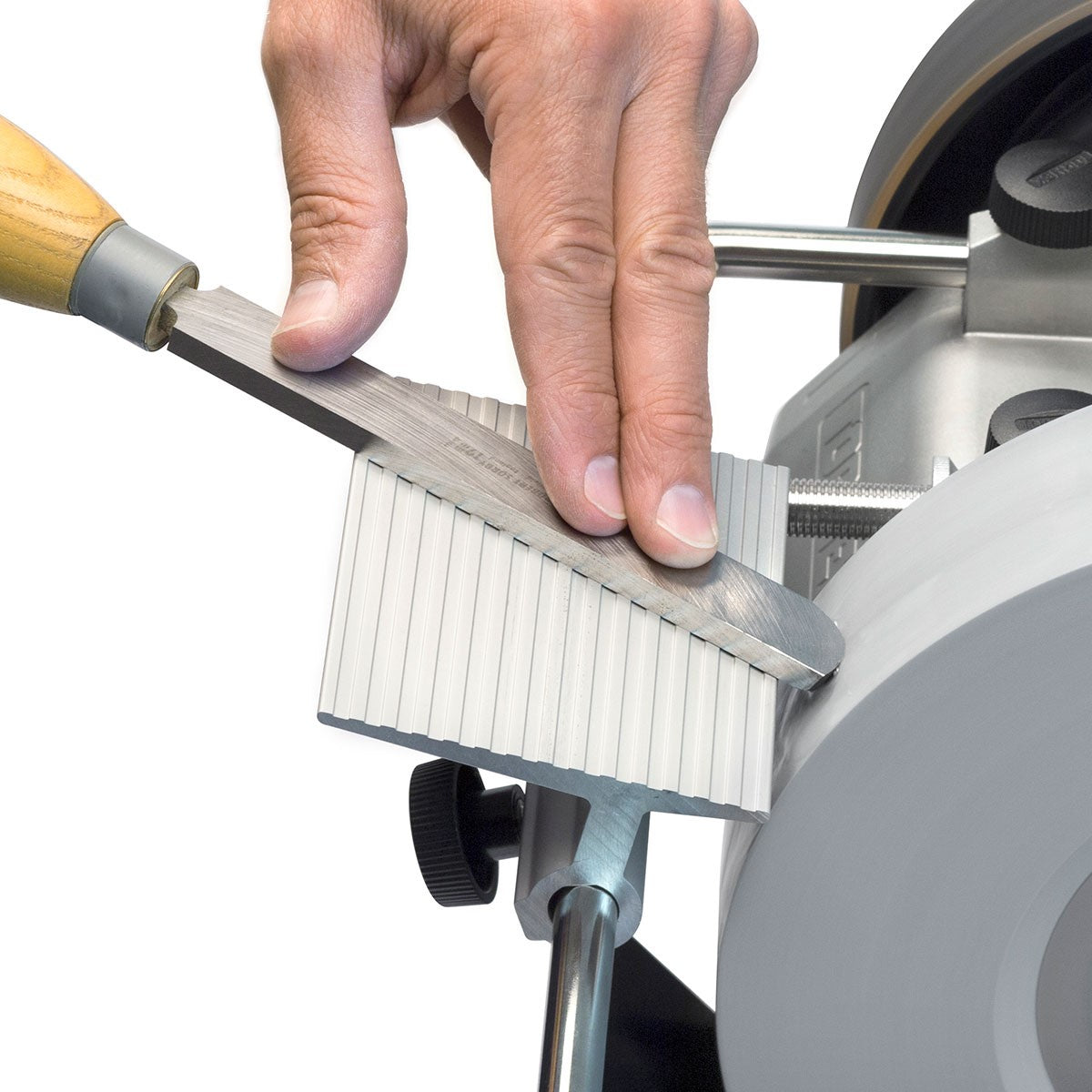 Tormek Wetstone Grinder Tool Rest with TORLOCK, high quality sharpening system, produces super sharp results efficiently. Made in Sweden