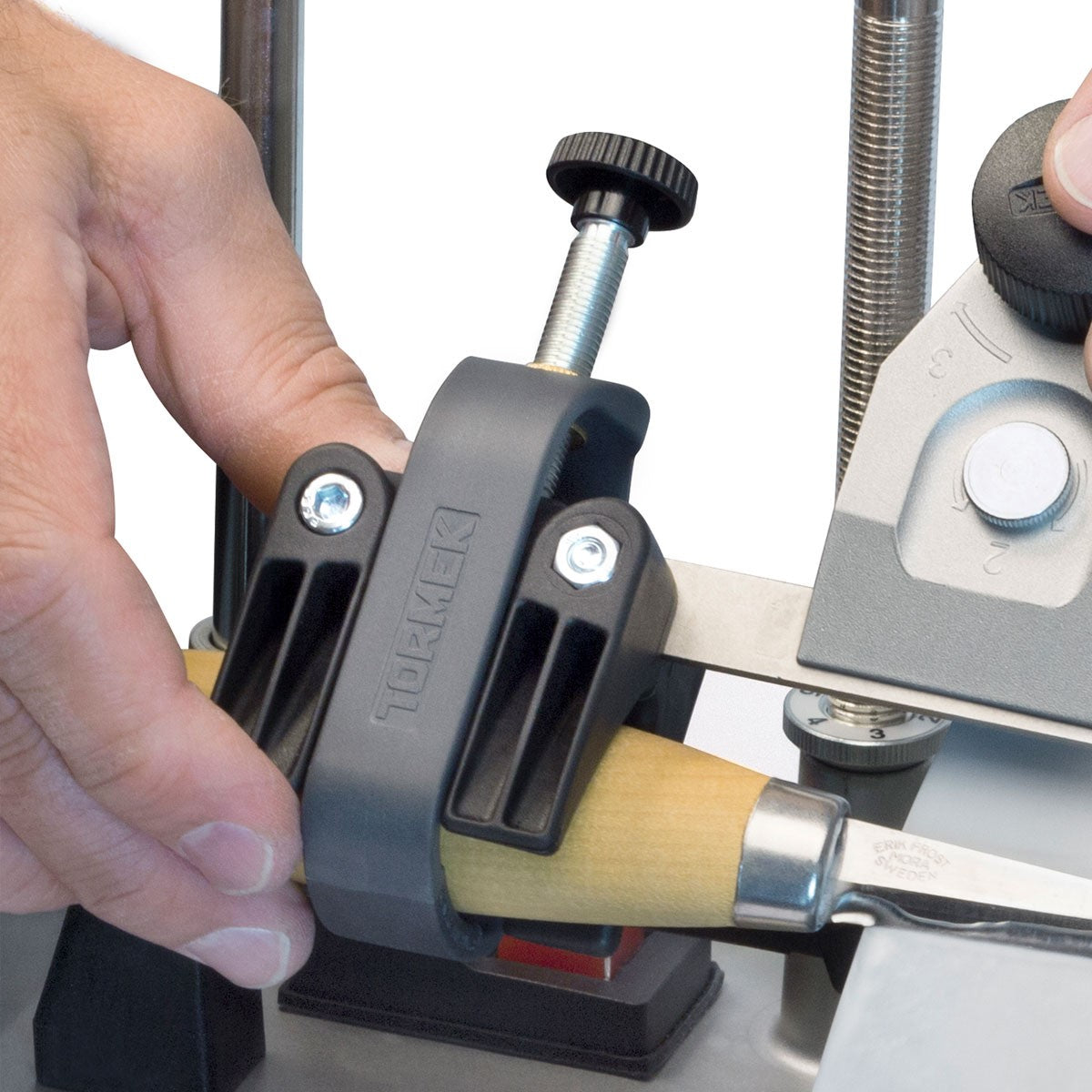 Tormek Wetstone Grinder Small Knife Holder for KJ-45. Achieve razor-sharp results with this premium sharpening accessory