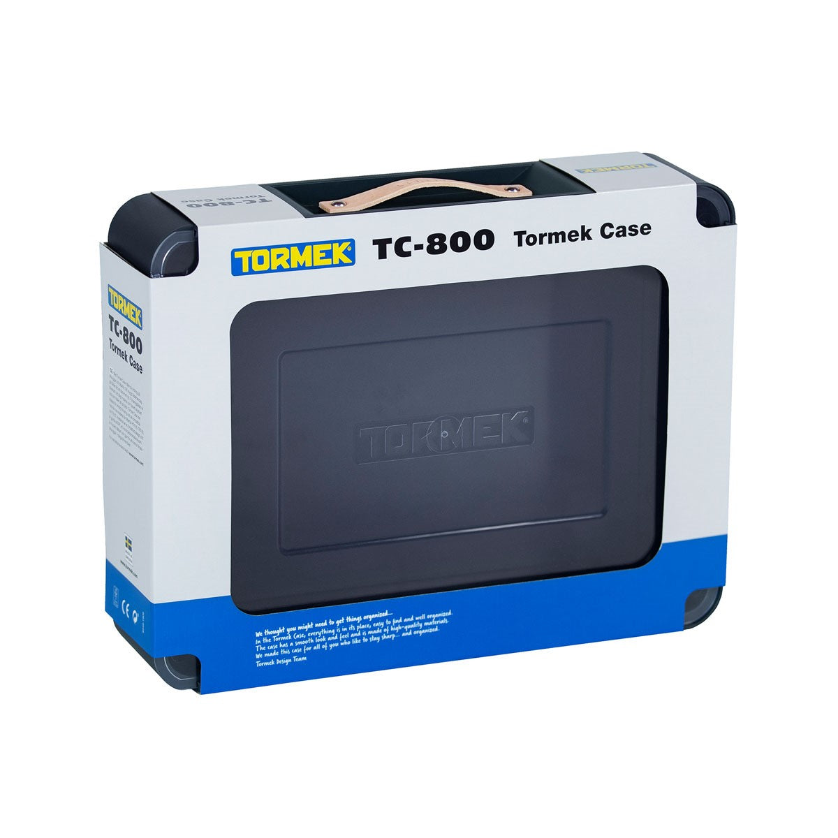 Tormek Case with Leather Handle, high-quality sharpening system for woodworkers