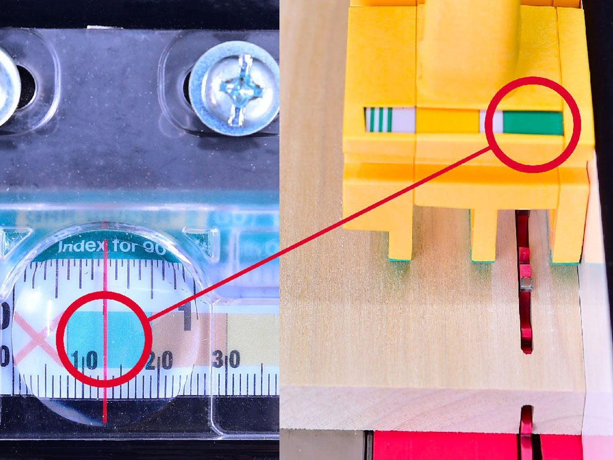 MicroJig GRR-Ripper 2GO push block in action on a table saw