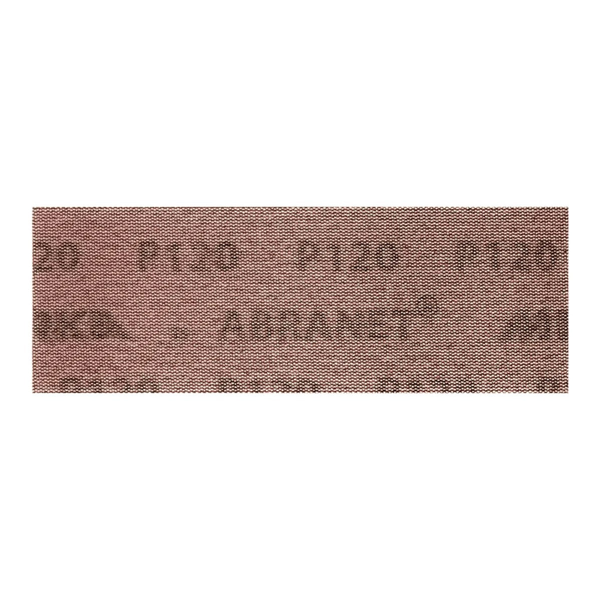 Mirka Abranet Sanding Sheet 70 x 198mm Pack of 50 in use on wood surface