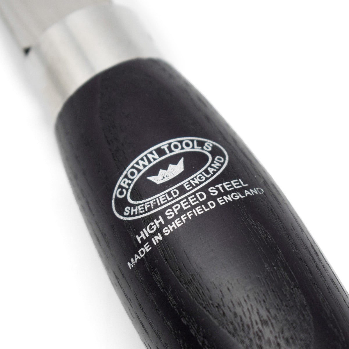 Crown Bowl Finishing Scraper 25mm M2 Cryogenic Steel Woodturning Tool in use on a wooden bowl