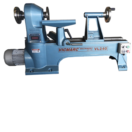 Vicmarc VL240 Bench Mount Wood Lathe with Swivel Head Feature - Australian-made quality craftsmanship