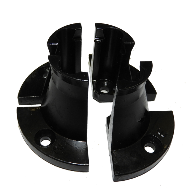 Vicmarc Long Nose Jaws for VM90/100 Chuck on wood lathe, offering extended reach for pre-turned or long workpieces