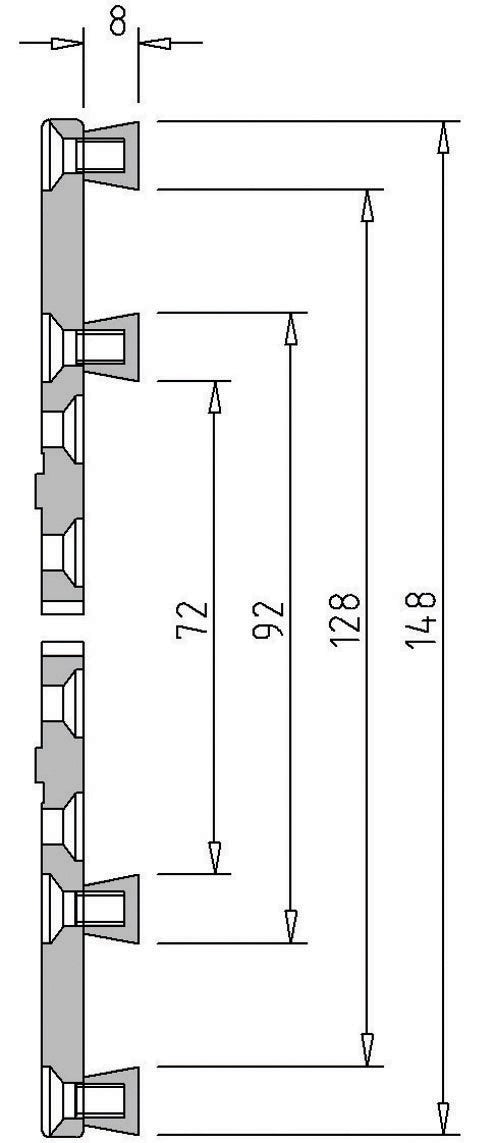Vicmarc Multipurpose Jaws for VM90/100 Chuck on wood lathe, showcasing adjustable dovetail segments for versatile use