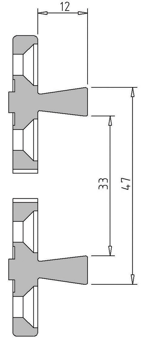 Vicmarc Standard Jaws for VM90/100 Chuck showing internal dovetail angle