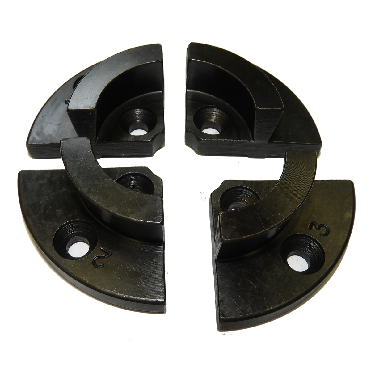 Vicmarc Standard Jaws for VM90/100 Chuck on a white background, showcasing internal dovetail angle