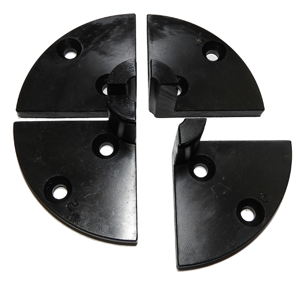 Vicmarc Pin Jaws for VM120/150 lathe, designed for precise and secure holding of small spindle work like chess pieces and salt/pepper shakers