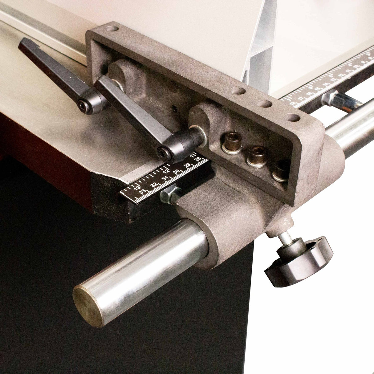 Sherwood 14in Deep Rip Bandsaw - High-angle view of powerful 1800W bandsaw with extended height capacity for demanding resawing