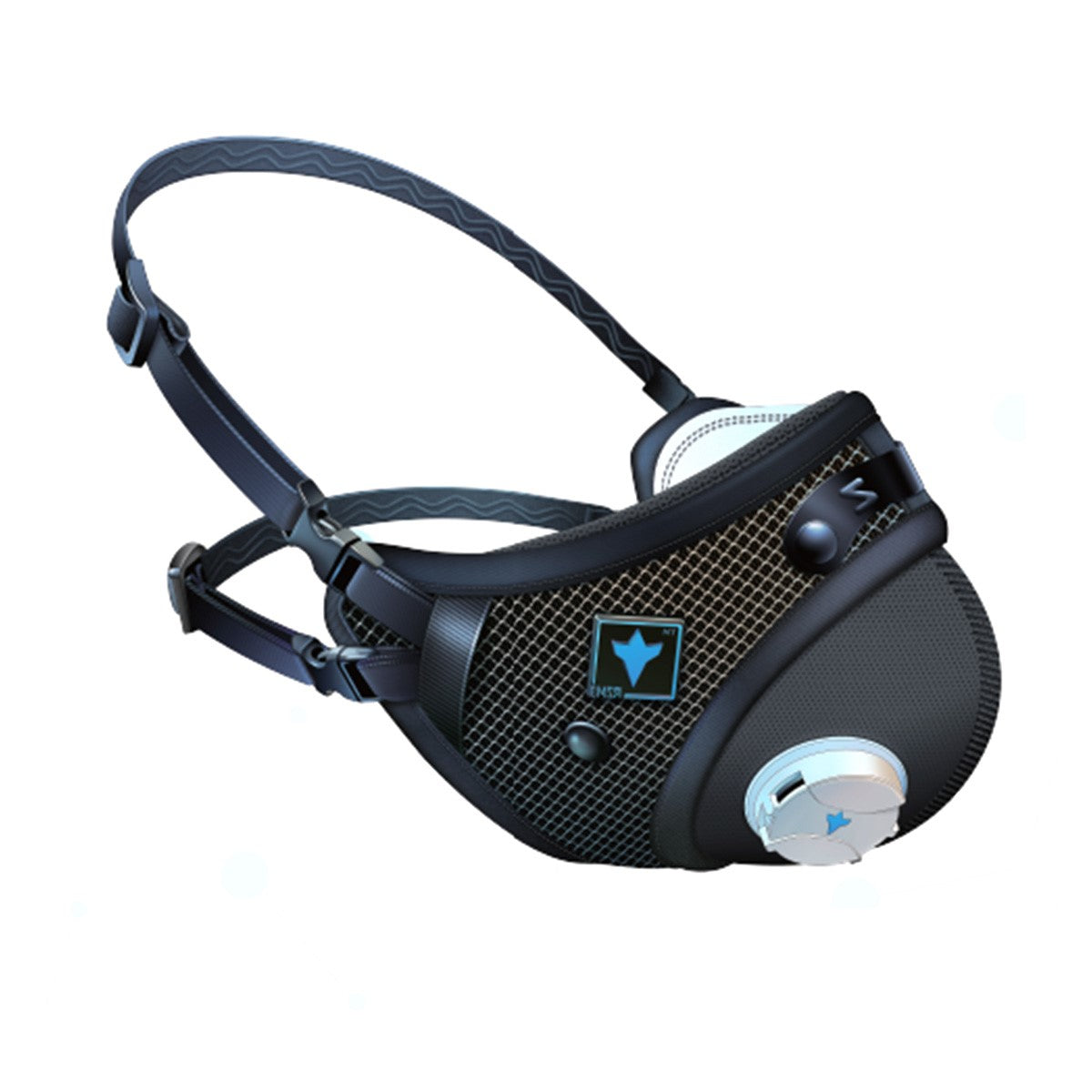 RZ Mask M3 Dust Face Mask in breathable black mesh with multi-strap design