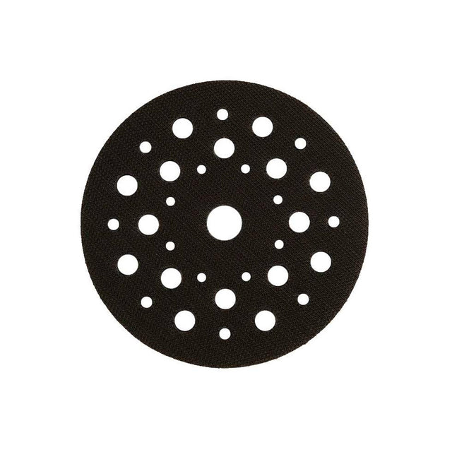 Mirka Orbital Sander Interface Pad 125mm x 10mm 5 Pack in use on wood surface