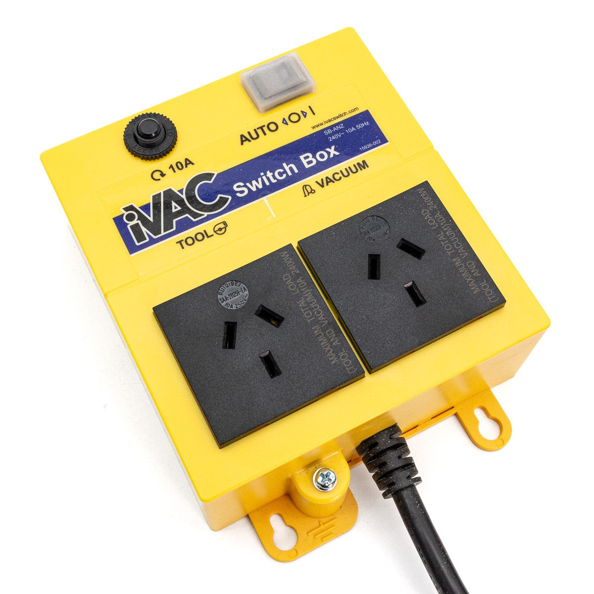 iVac Automated Dust Extraction Control Switch Box in Australian workshop setting