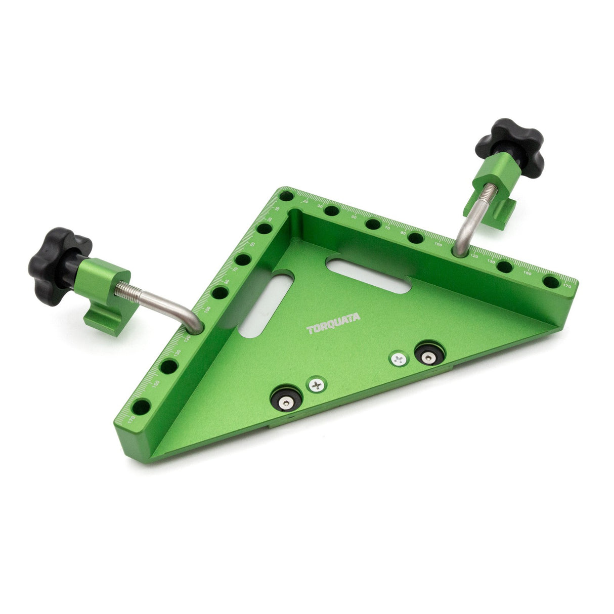 Torquata Mitre Sled & Clamp Set Aluminium for Table Saws in use on saw track