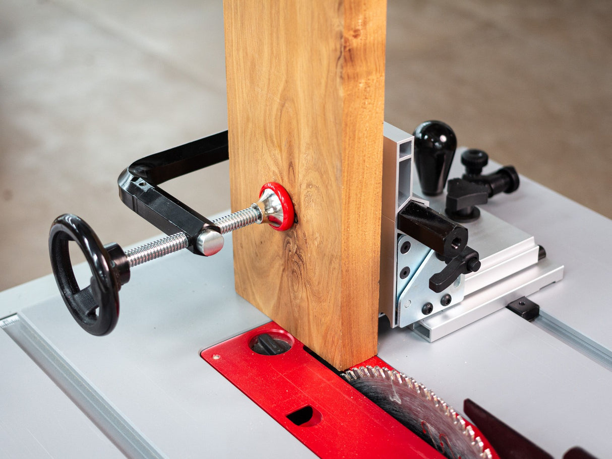 Sherwood Tenoning Jig for precise compound cuts and tenons on table saw with 3/4in Mitre Track