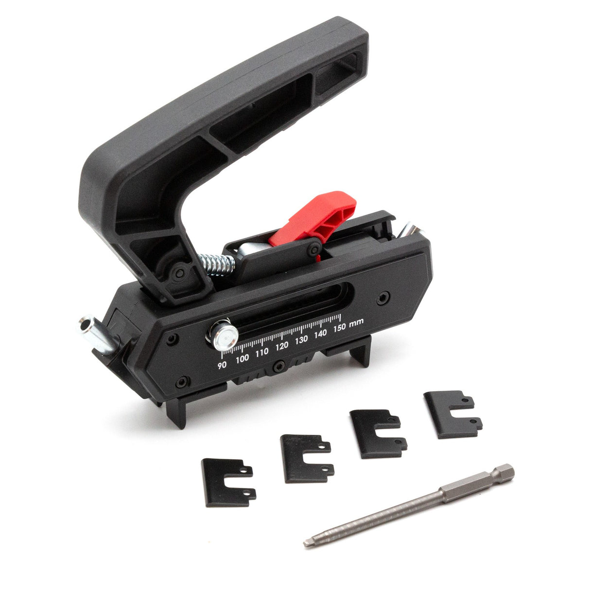 Torquata Concealed Screw Decking Jig showcasing adjustable sliding mechanism for easy board accommodation