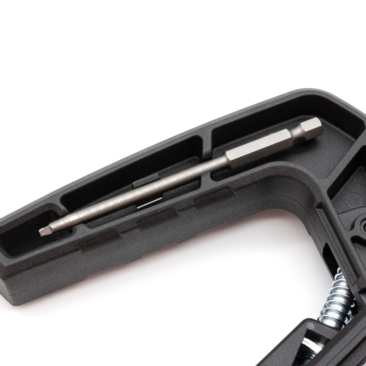 Torquata Concealed Screw Decking Jig in use on timber deck board