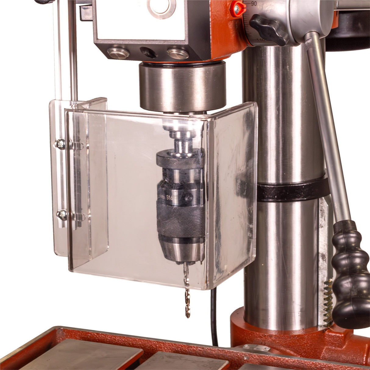 Sherwood EVS Pedestal Drill Press 1500W - Close-up of control panel with variable speed settings