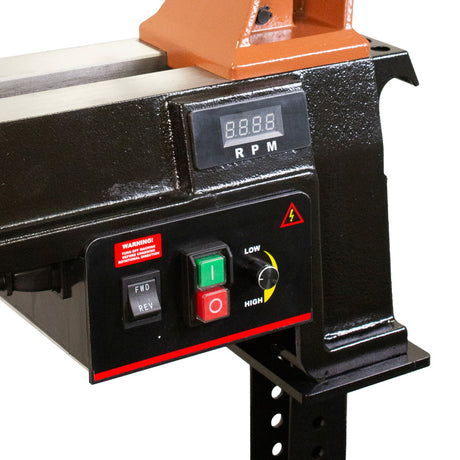 Sherwood Midi Wood Lathe 350mm Swing 750W Variable Speed in action on a wooden project