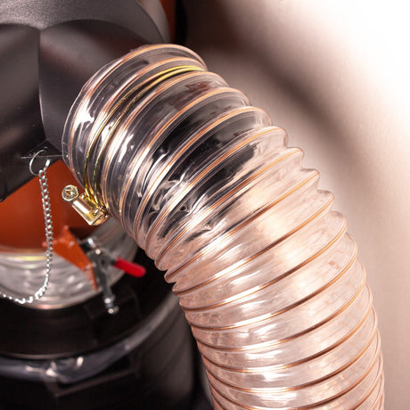 Sherwood Heavy-Duty Polyurethane Dust Hose with copper wire helix, 1 1/2in x 3m - robust, flexible ducting solution