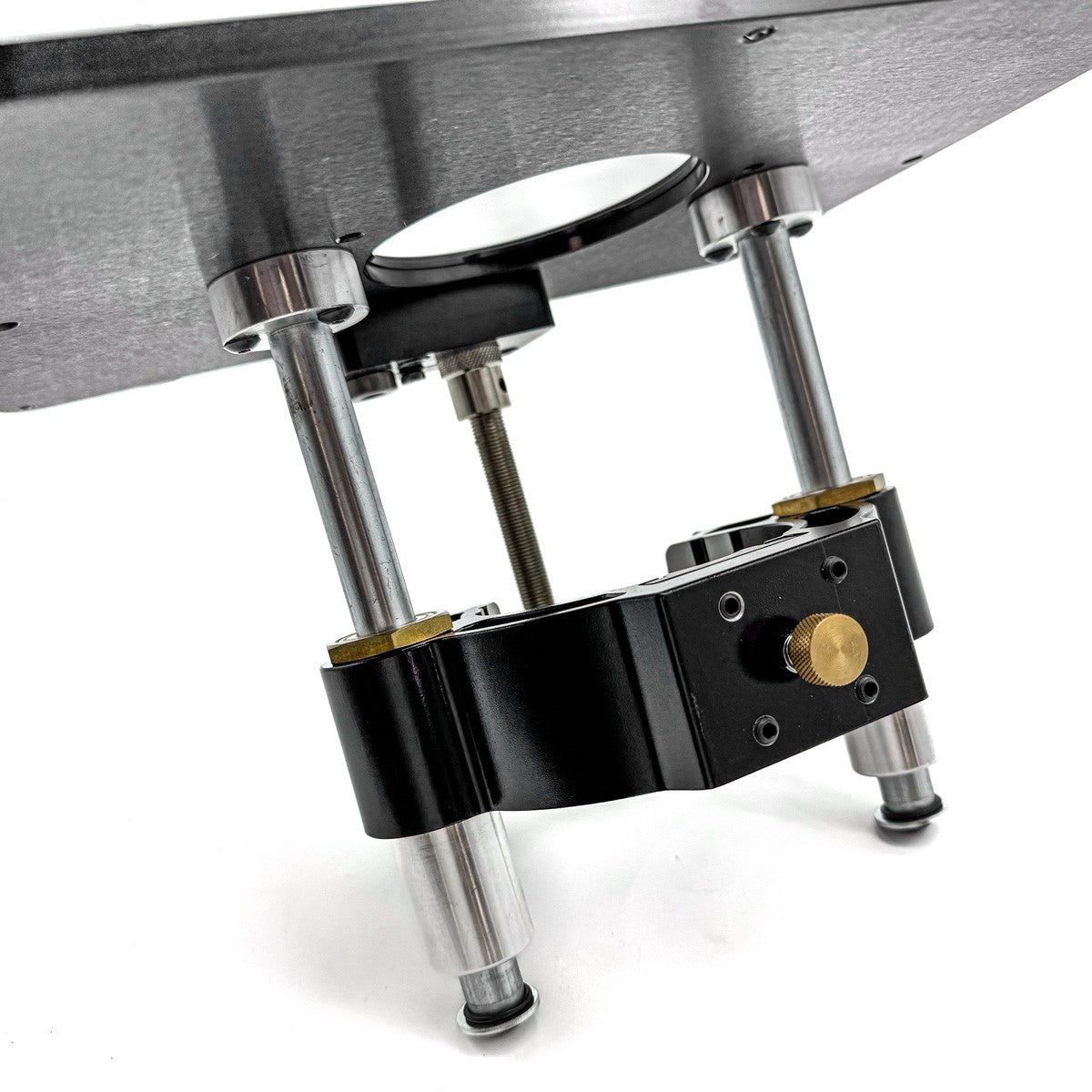 Sherwood Router Lift & Mounting Plate shown with SRM-1000 Round Body Motor - ideal for precise height adjustments on router tables