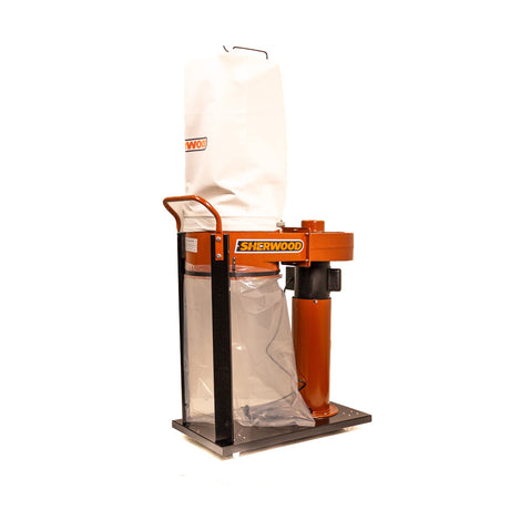 Sherwood 1HP Dust Extractor for small woodworking spaces with Needle Felt Filter Bag
