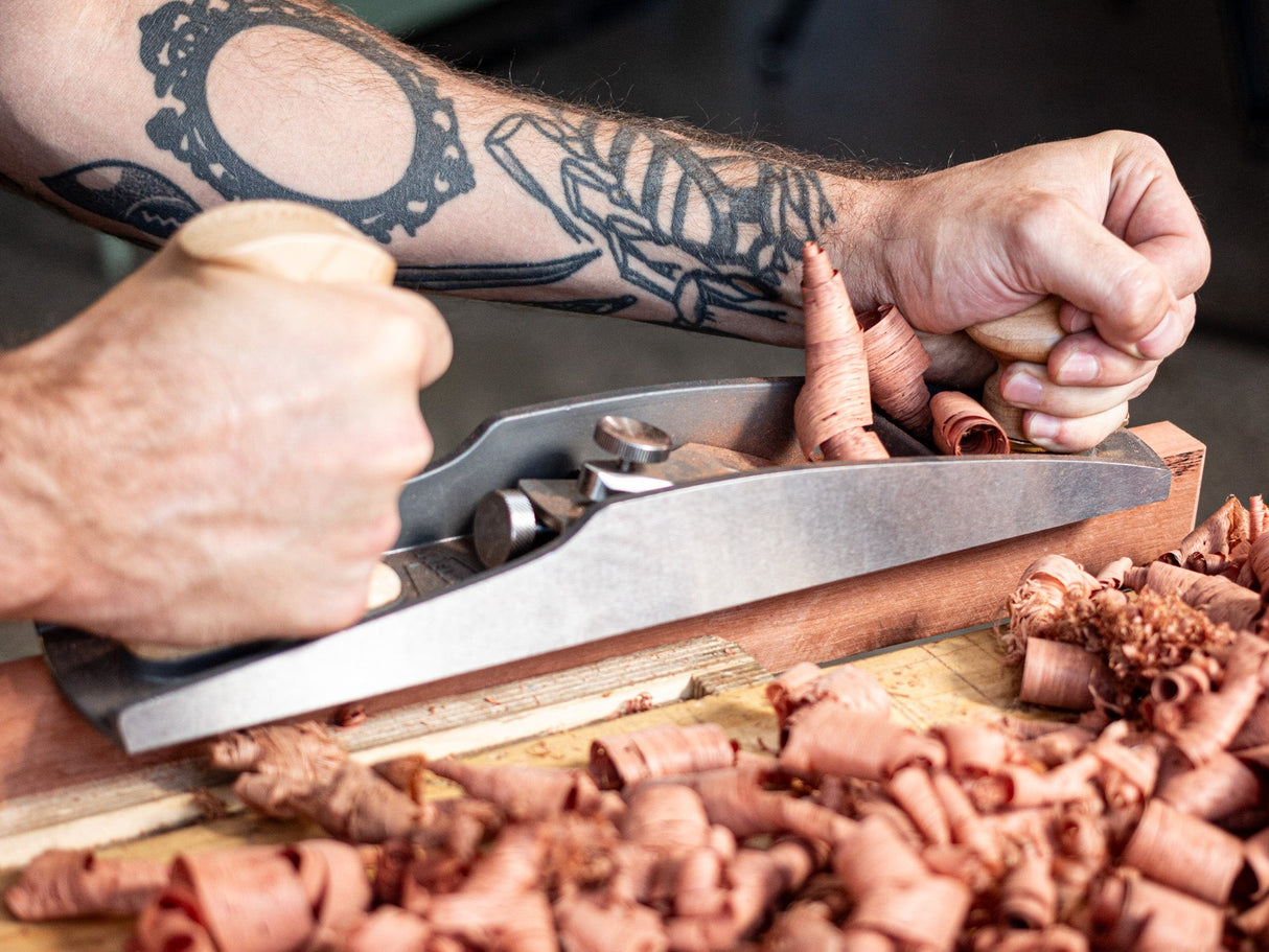 Melbourne Tool Company Low Angle Jack Plane in Use