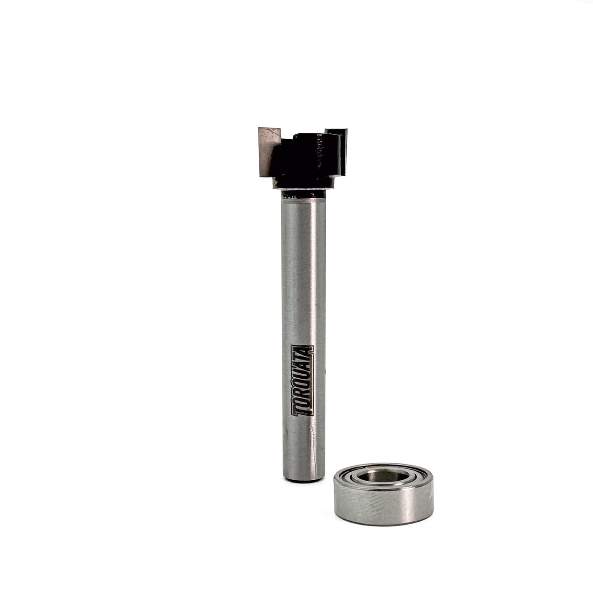 Torquata Pattern Following Morticing Router Bit 1/4in Shank - Plunge Mortising Router Bit with Bearing & Lock Ring - Australian Woodworking Tools Store