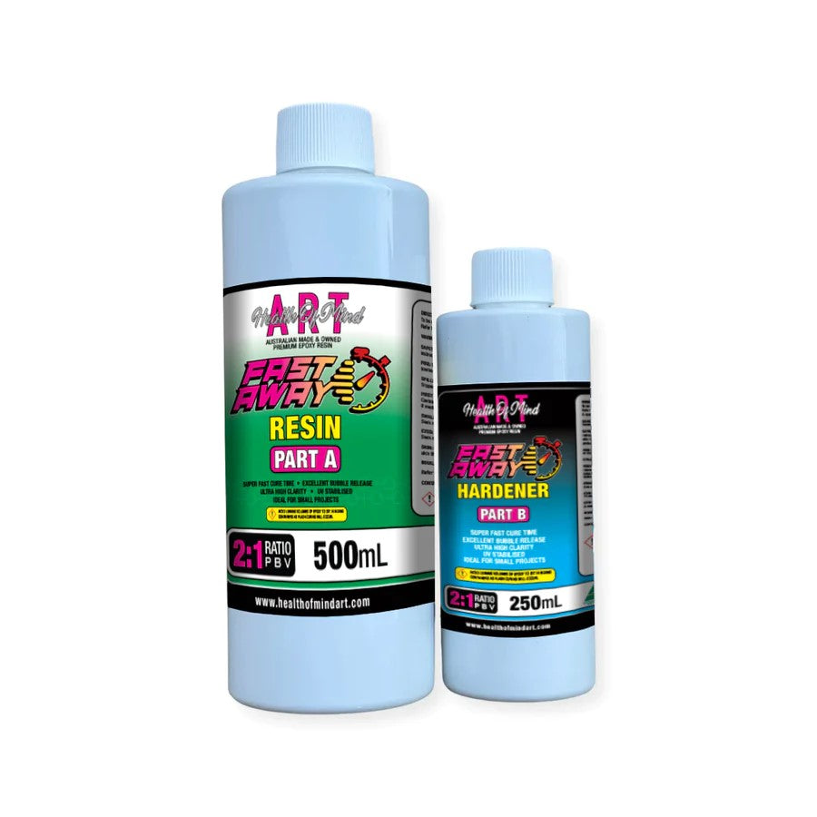 Fastaway Fast Cure Resin for Casting, crystal clear epoxy resin in small volume, low viscosity, and fast cure