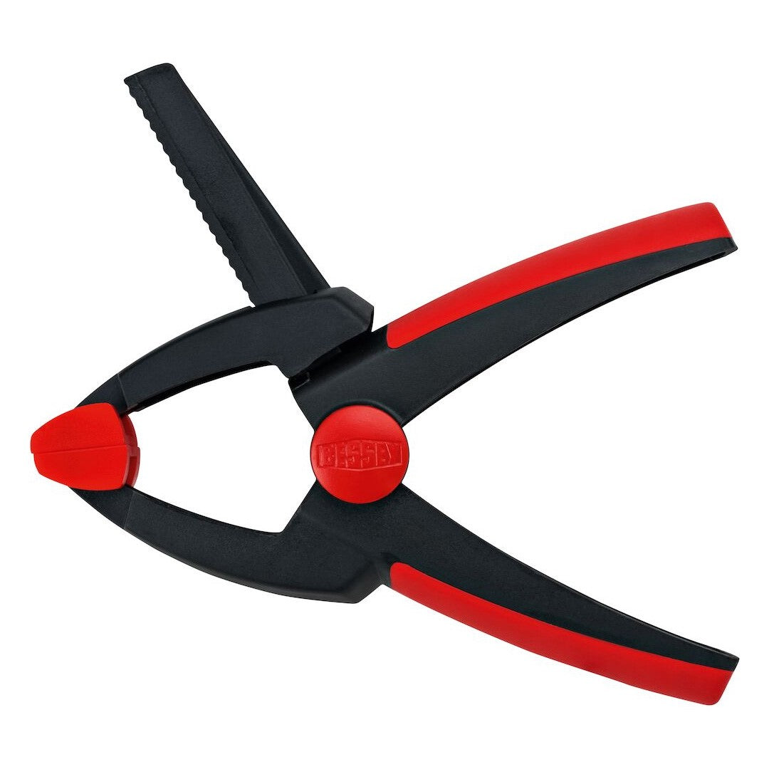 Bessey Adjustable Jaw Spring Clamp for Single-Handed Clamping in action