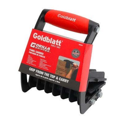 Goldblatt Gorilla Gripper XL in use, carrying plywood sheet easily