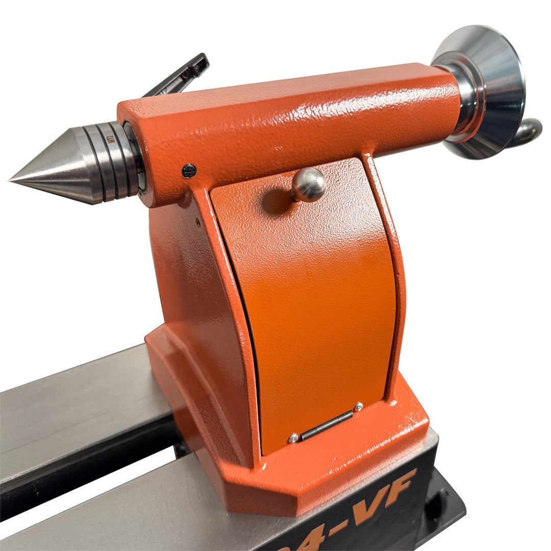 Sherwood Maxi Wood Lathe 460mm Swing Multi-Format outboard turning feature in action