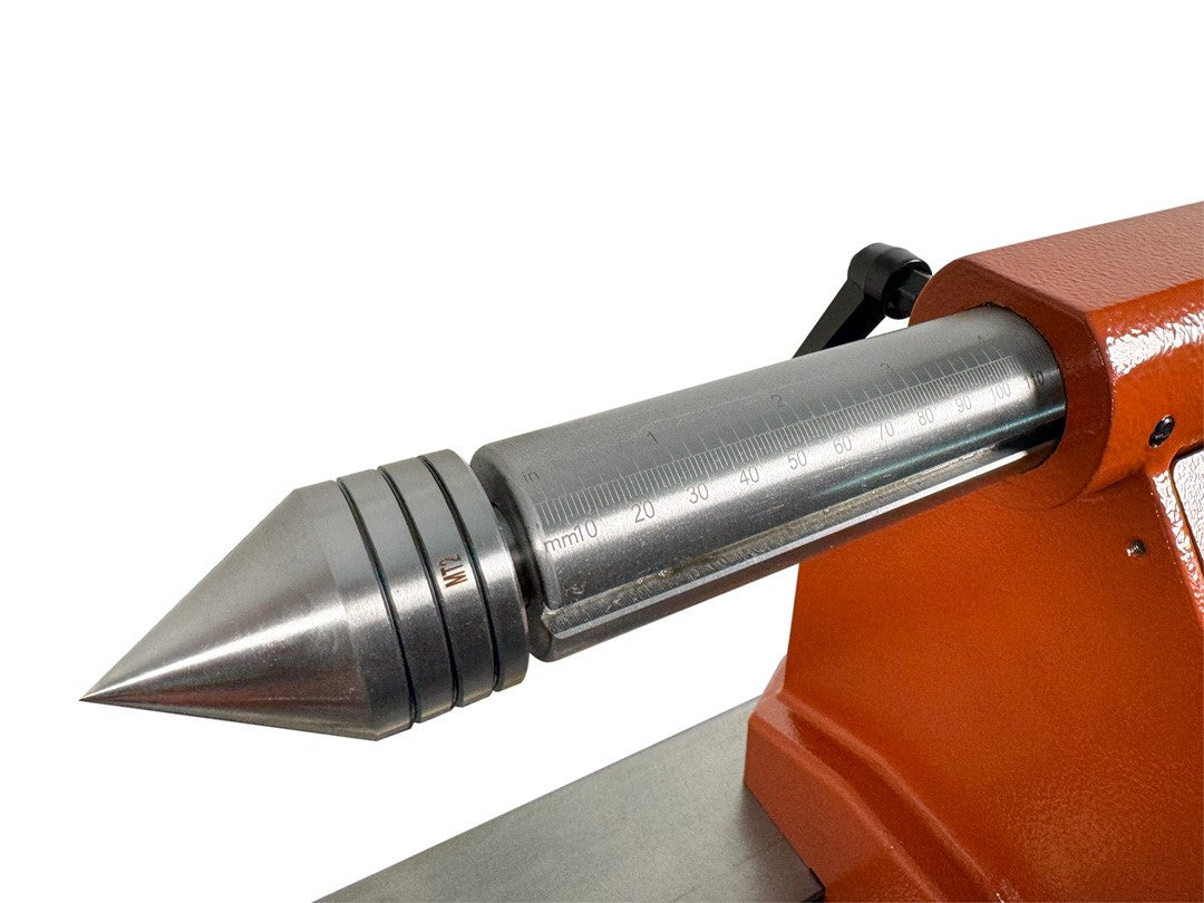 Sherwood Maxi Wood Lathe 460mm Swing 1500W 2HP Variable Speed - Side view of outboard turning feature