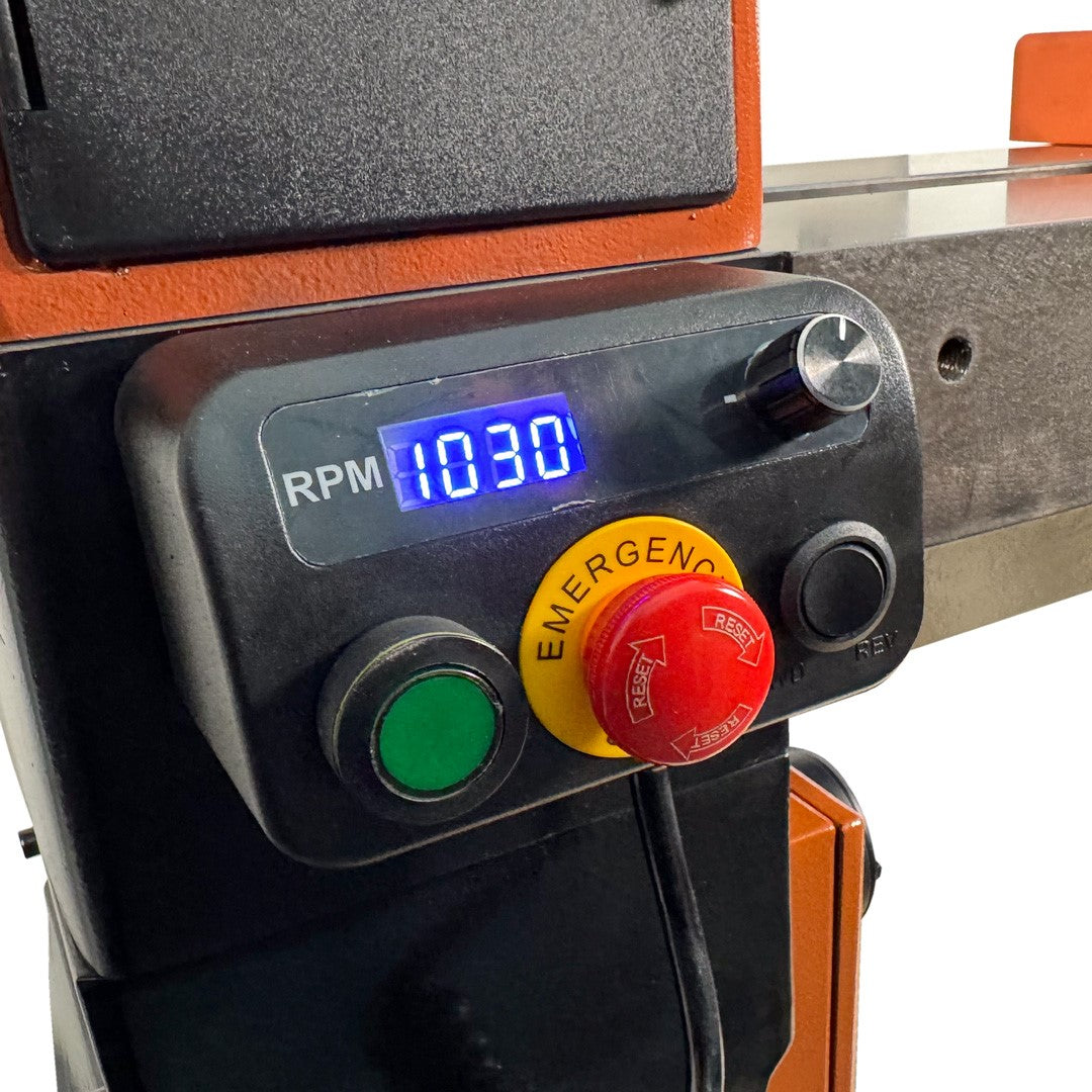 Sherwood Maxi Wood Lathe 460mm Swing Lathe in action, showcasing its innovative outboard turning feature