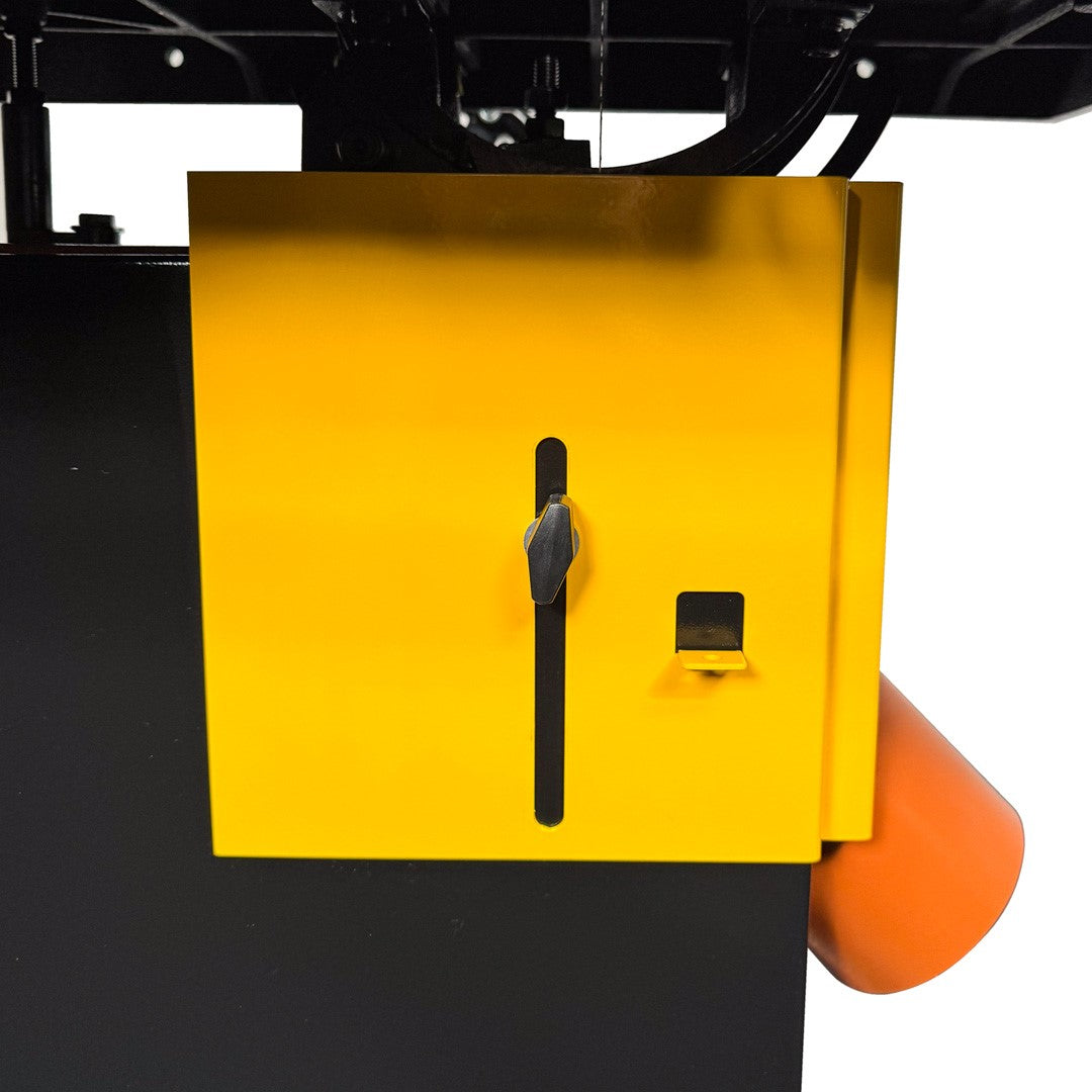 Sherwood 14in 2500W 3HP Bandsaw in action, cutting through wood effortlessly