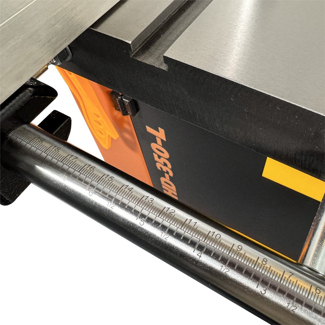 Sherwood 14in 2500W 3HP Heavy-Duty Bandsaw side view with blade guard and fence