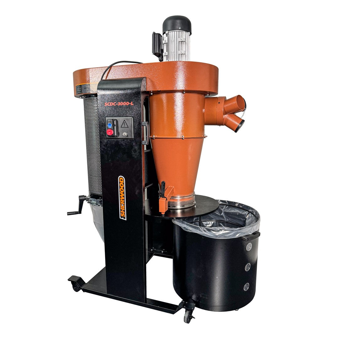 Sherwood 2.5HP Cyclone Dust Extractor 1200CFM inner workings close-up