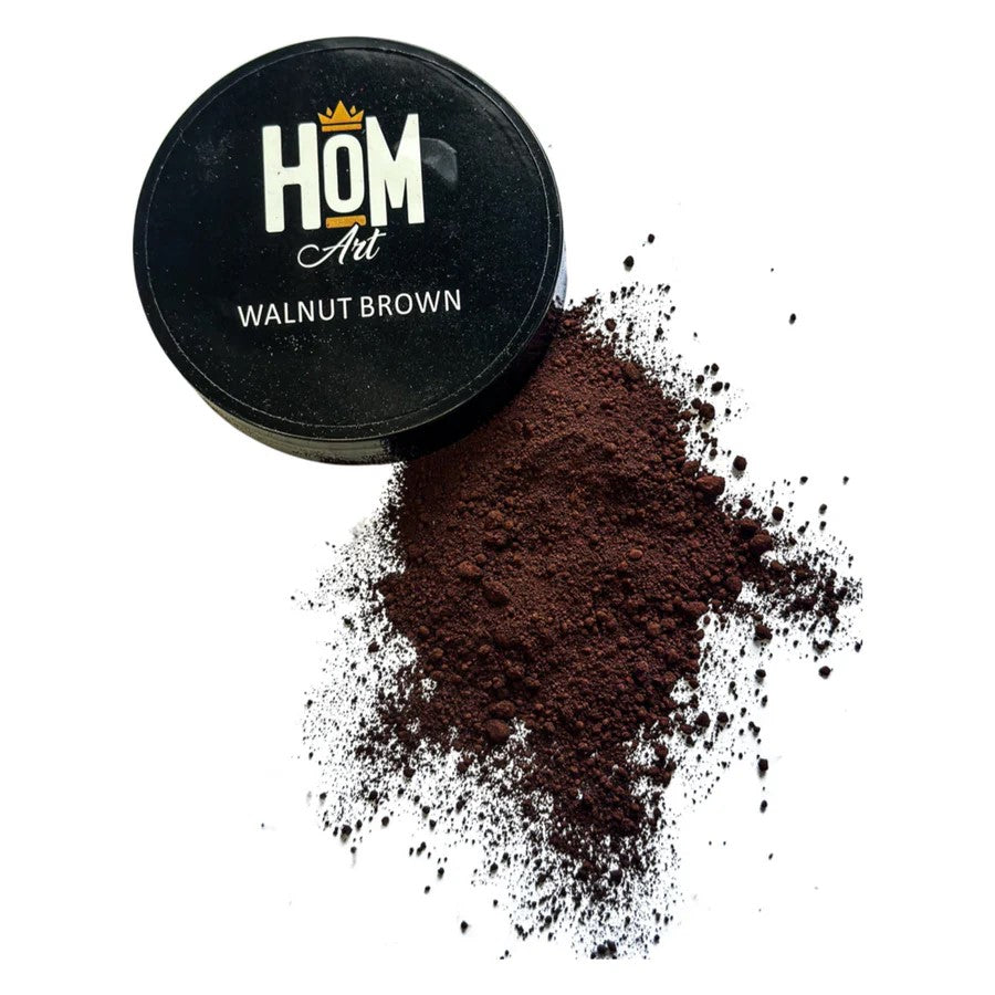 Australian woodworking tools store: Health of Mind Art Walnut Brown 50g Matte Pigment Powder for Epoxy Resin, vibrant opaque pastel colour