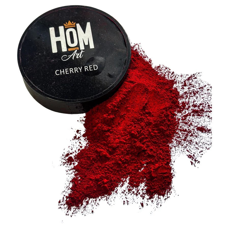 Health of Mind Art Cherry Red 50g Matte Pigment Powder for Epoxy Resin - Vibrant opaque pastel colour powder
