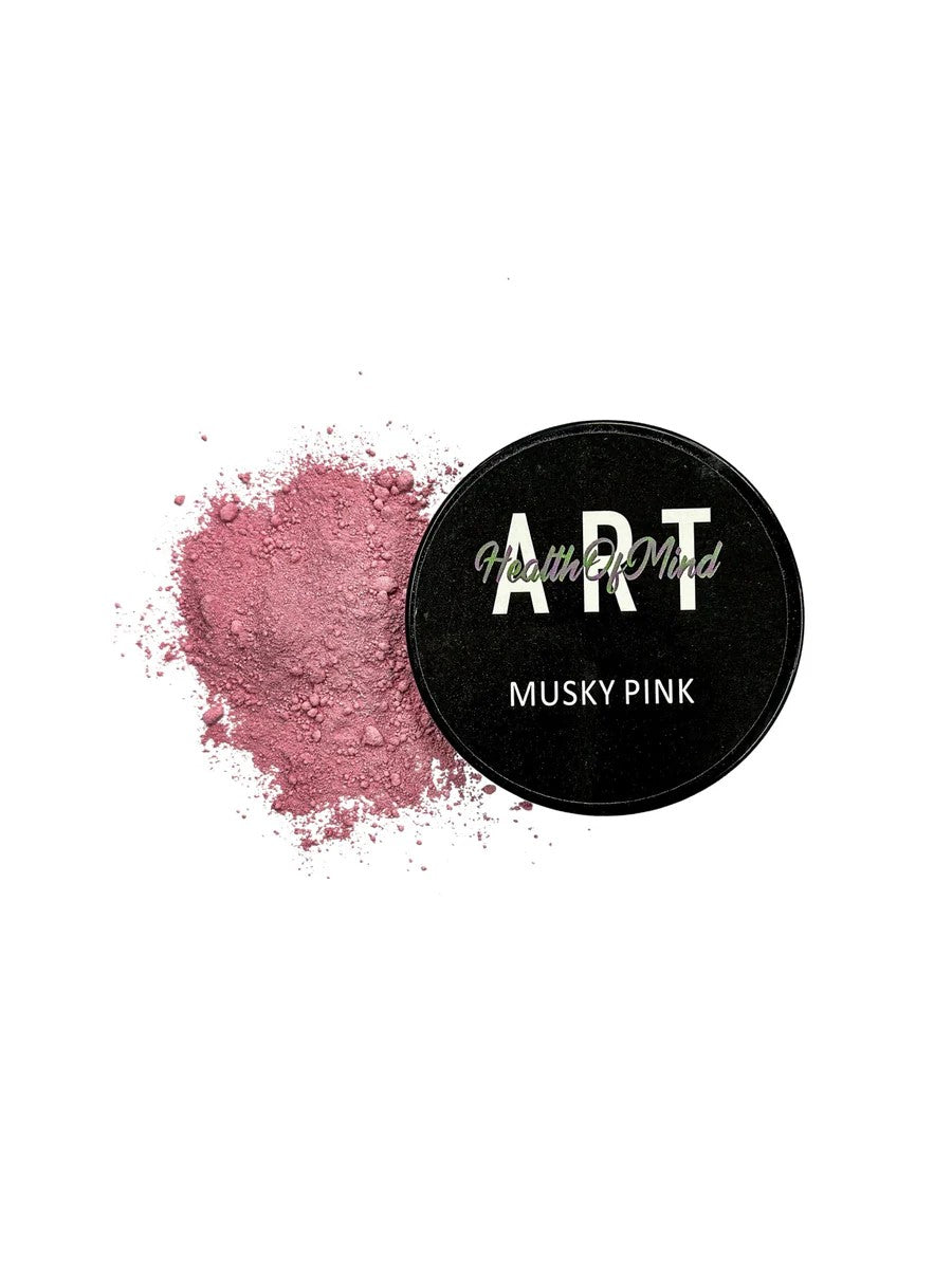 Health of Mind Art Musky Pink 50g Matte Pigment Powder for Epoxy Resin - Matte finish powder in vibrant pastel pink hue