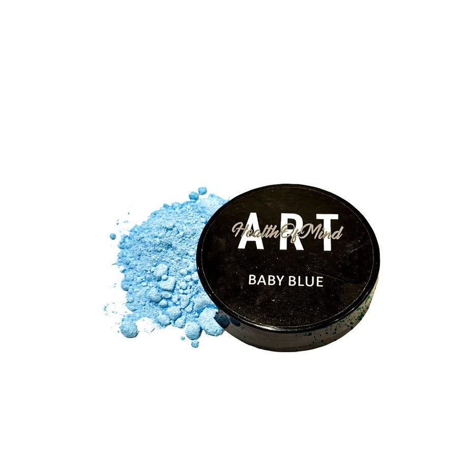 Health of Mind Art Baby Blue 50g Matte Pigment Powder for Epoxy Resin showcasing vibrant opaque pastel colour